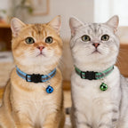 Reflective Pet Collar with Bell Adjustable Nylon Dog Cat Collar