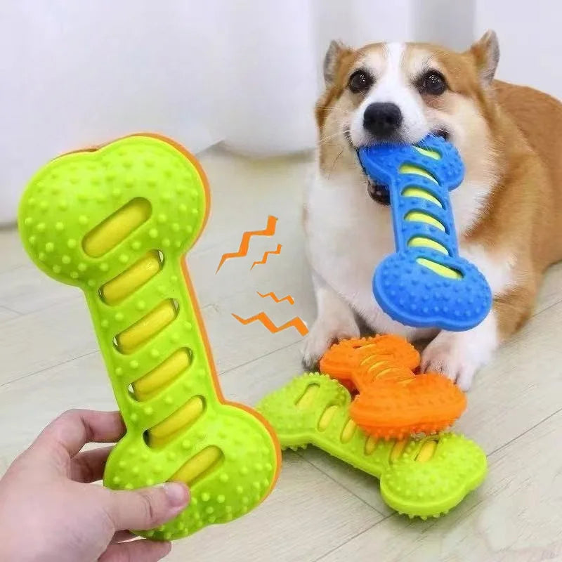Rubber Dog Chew Toy with Squeaker