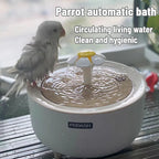 Auto Circulating 2-in-1 Parrot Bath & Pet Water Fountain Drip-Free
