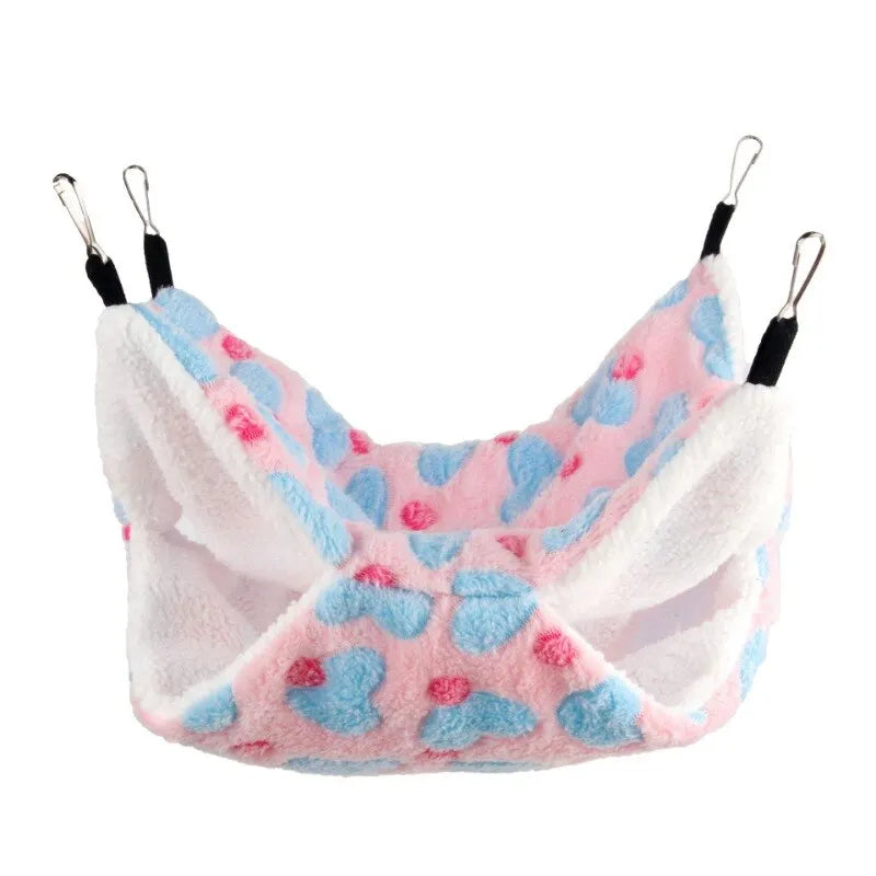 Hamster Hammock Small Pet Hanging Bed Double Warm Thickened