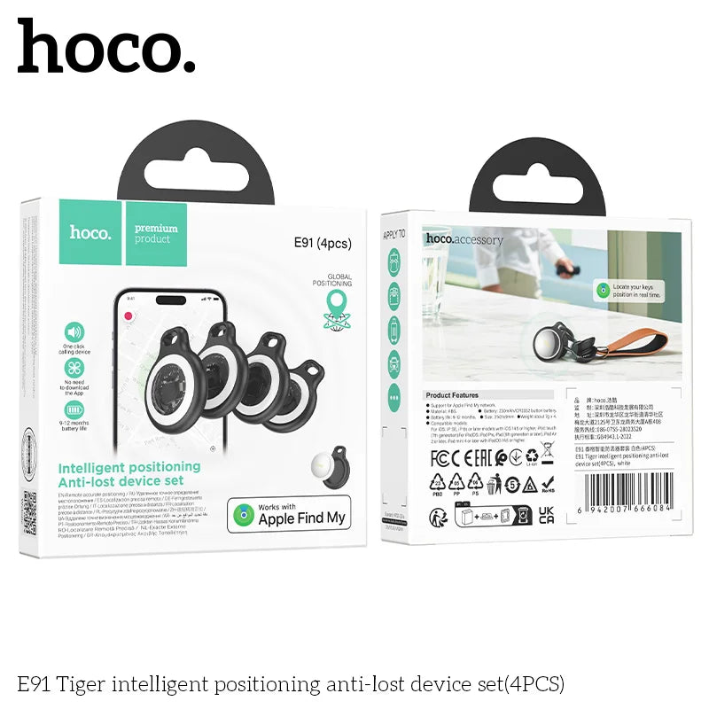 Hoco 4 Pack Anti Lost Device Airtags for Apple Ios System GPS