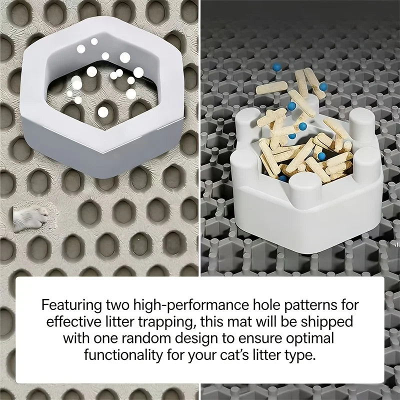 Cat Litter Mat, Honeycomb Double Layer Design, Eva Pad for Litter