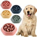 Slow Feeder Dog Bowl Anti-Choking PUppy Food Bowl Anti-Slip Pet