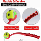 Pet Tennis Ball Launcher Set Outdoor Dog Training Toy Fetch Play
