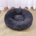 Super Soft Pet Dog Cat Bed Plush Full Size Washable Calm Bed Donut