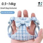 Bow Pet Chest Harness Leash 2-Piece Set, Comfortable Breathable