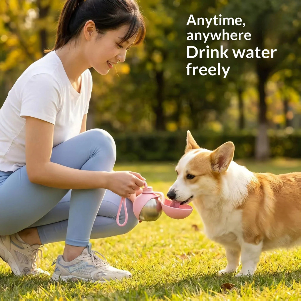 Dog Water Bottle Portable Pet Water Dispenser Removable Silicone