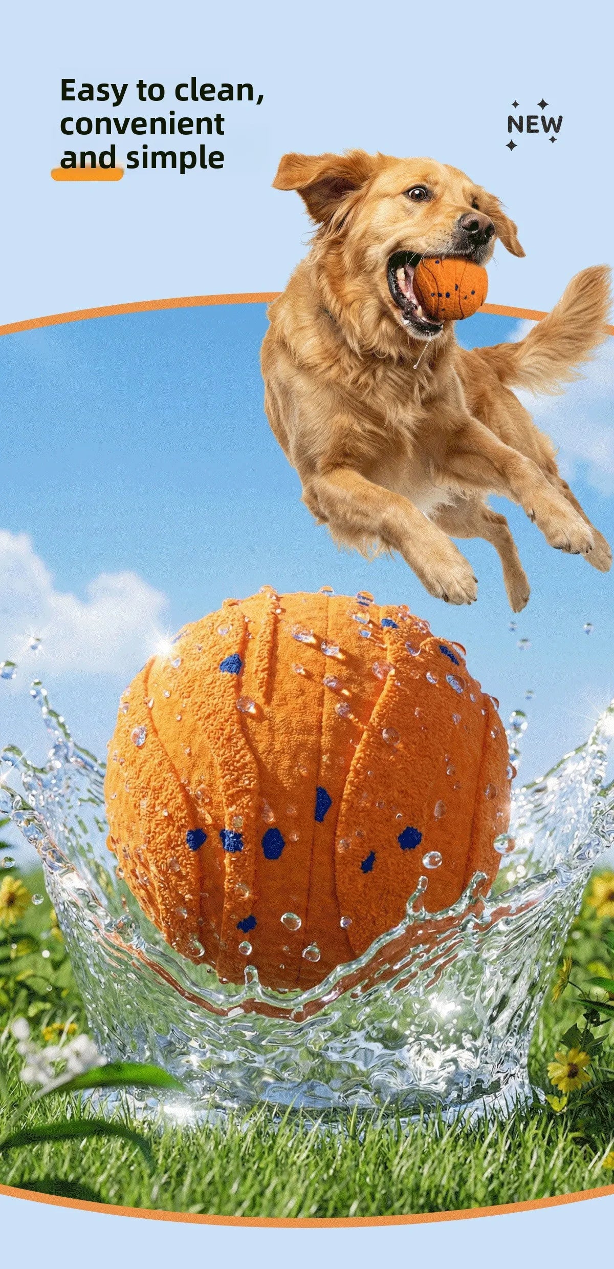 Etpu Dog Bite-Resistant Ball Round Electric Non-Toxic Molar Ball