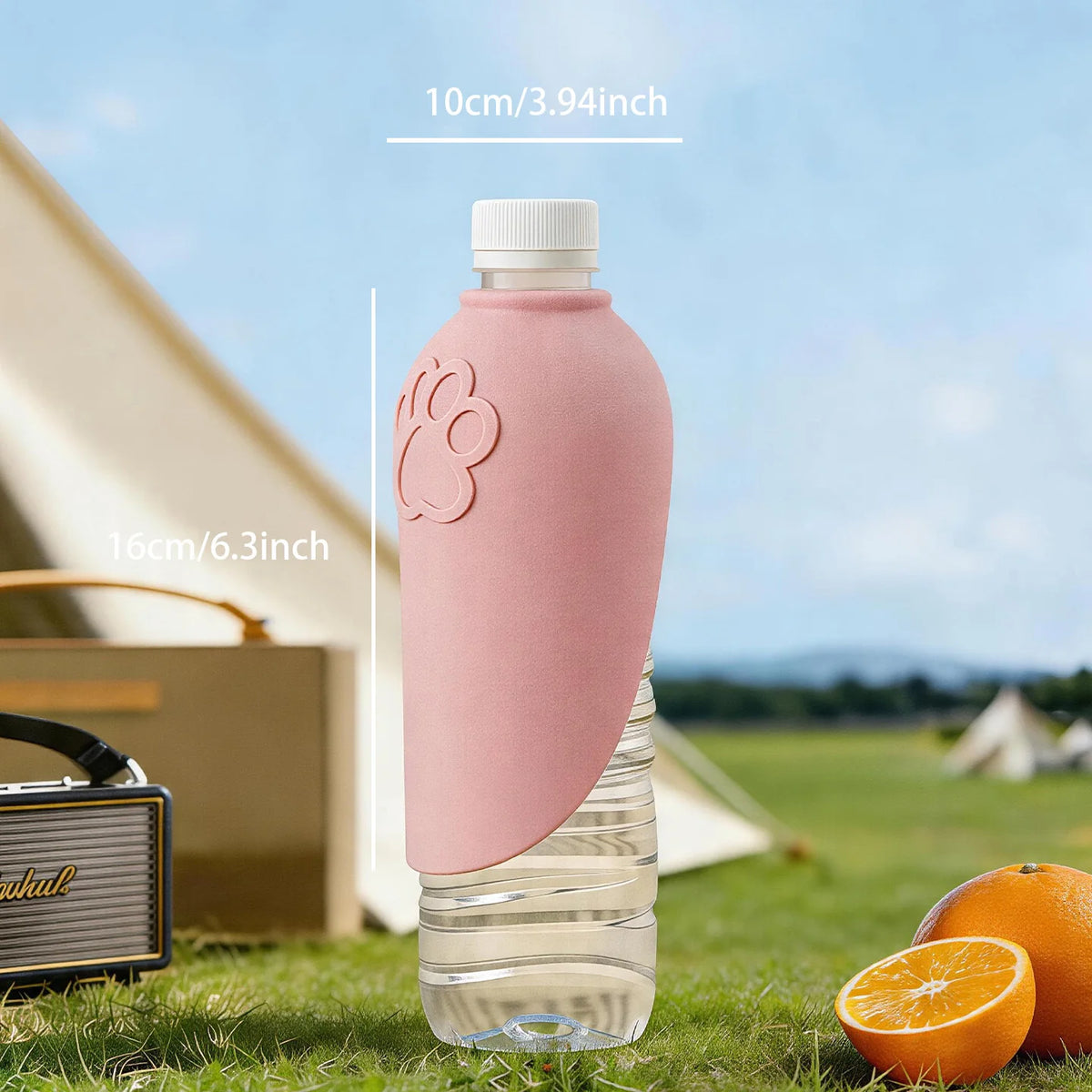 Portable Pet Outdoor Drinking Water Cup Dog Silicone Foldable Leaf