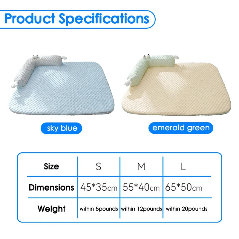 Ice Silk Cooling Orthopedic Dog Bed with Removable Waterproof