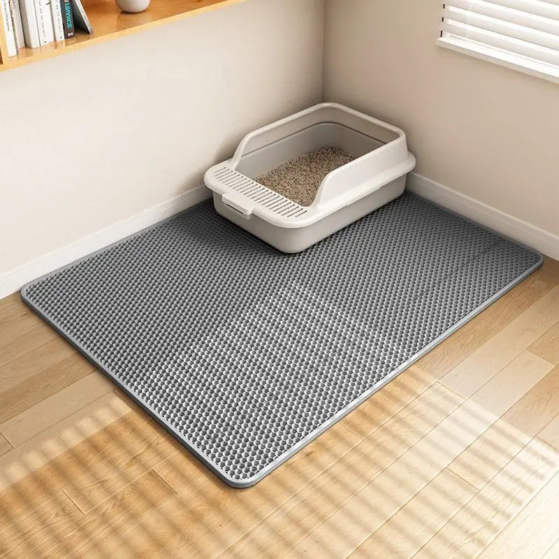 Double Layer Cat Litter Mat Honeycomb Cat Litter Trapping Mat Easy