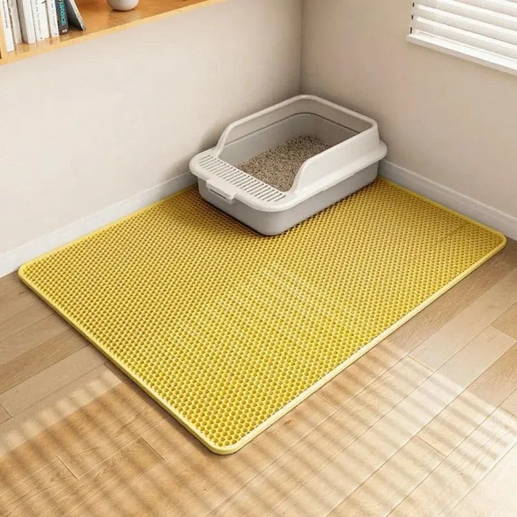 Double Layer Cat Litter Mat Honeycomb Cat Litter Trapping Mat Easy