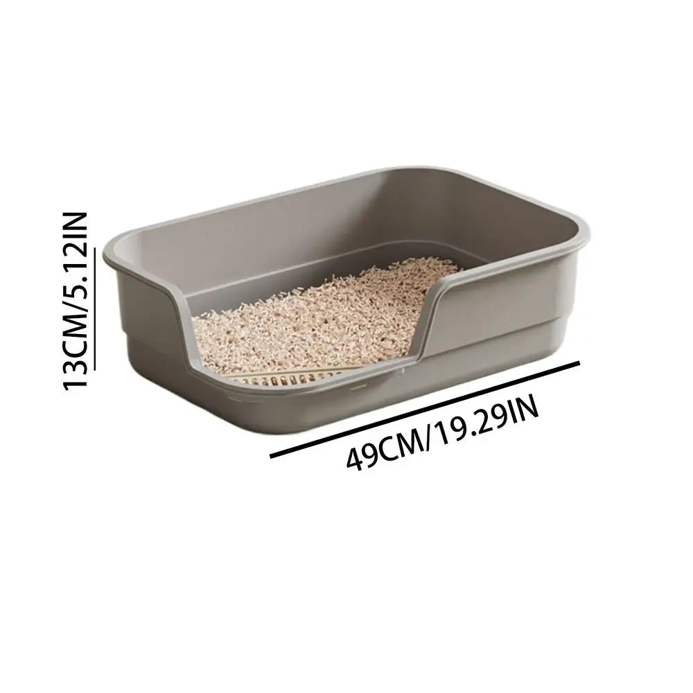 Semi Enclosed Cat Litter Box Anti Splashing Cat Toilet Sand Box