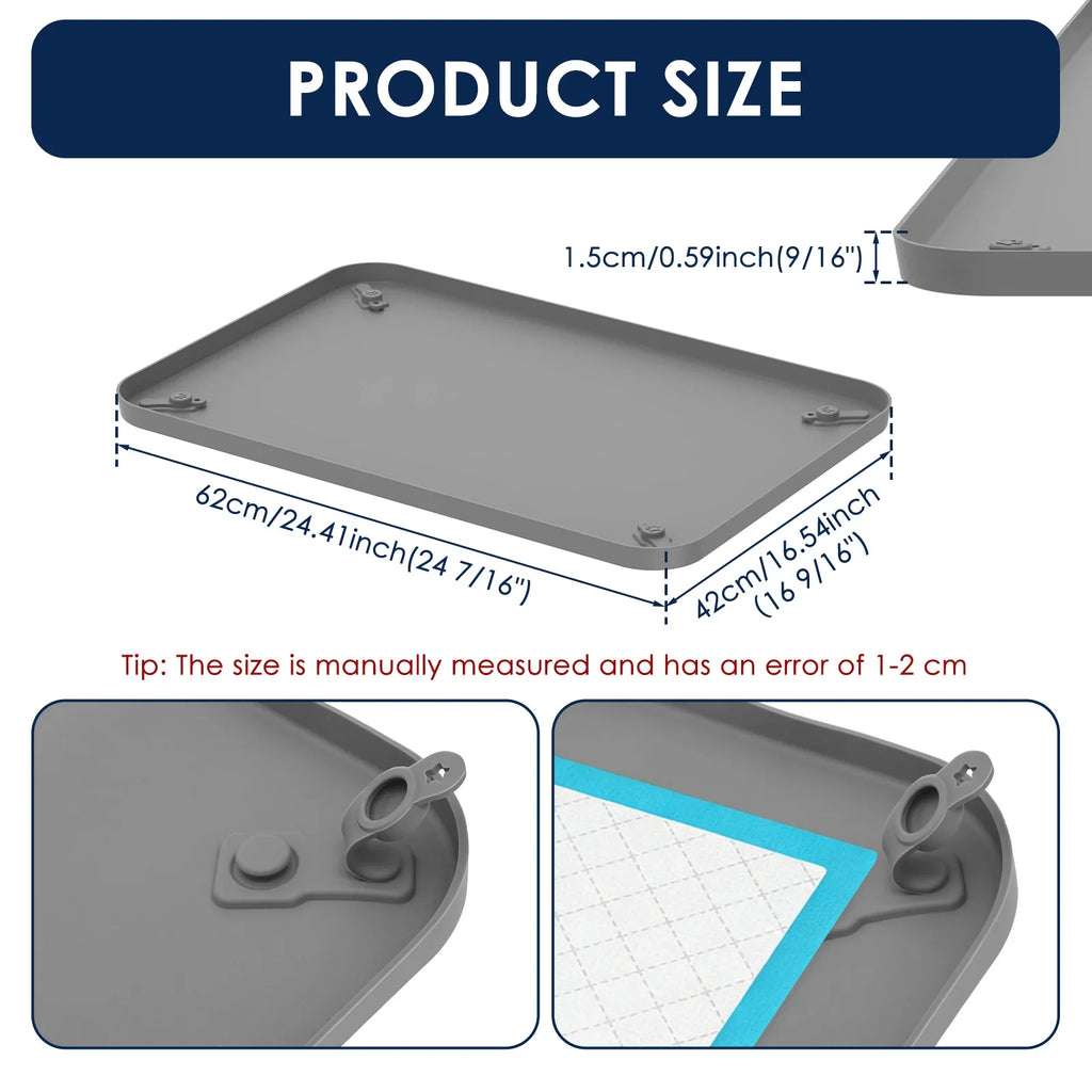Pet Pee Pad Holder Silicone Dog Urine Pad Holder with Corner Snaps