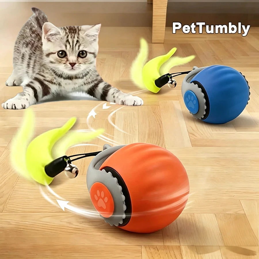 Interactive Cat Toy Ball Automatic Rolling Pet Toy USB