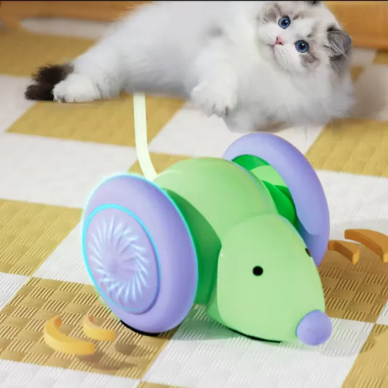 Smart Interactive Cat Toy Usb Rechargeable Rotating Feather