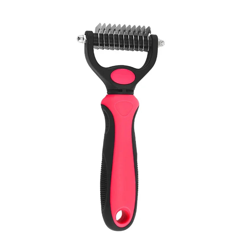 Pet Deshedding Brush Cat Comb Self Cleaning Hair Remover Grooming