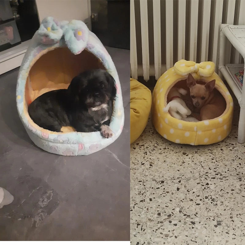 Pet Dog House Warm Dog Bed Kennel Soft Puppy Cushion Cat Nest Dogs