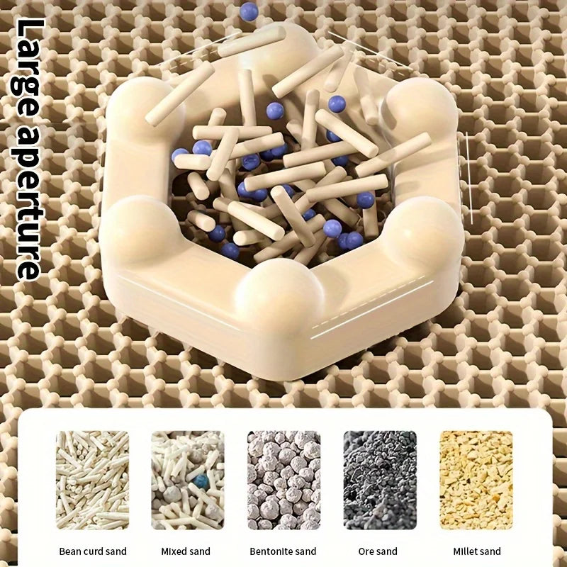 Large Size Cat Litter Mat-Advanced Honeycomb Double Layer