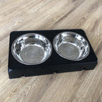 Booteely Elevated Dog Feeder Bowls Adjustable Raised Stand with