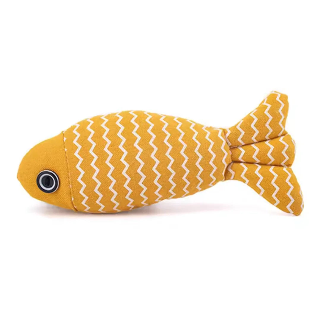 Pet Toys Cat Chew Toys Linen Fish Pillow Chew Training Toy