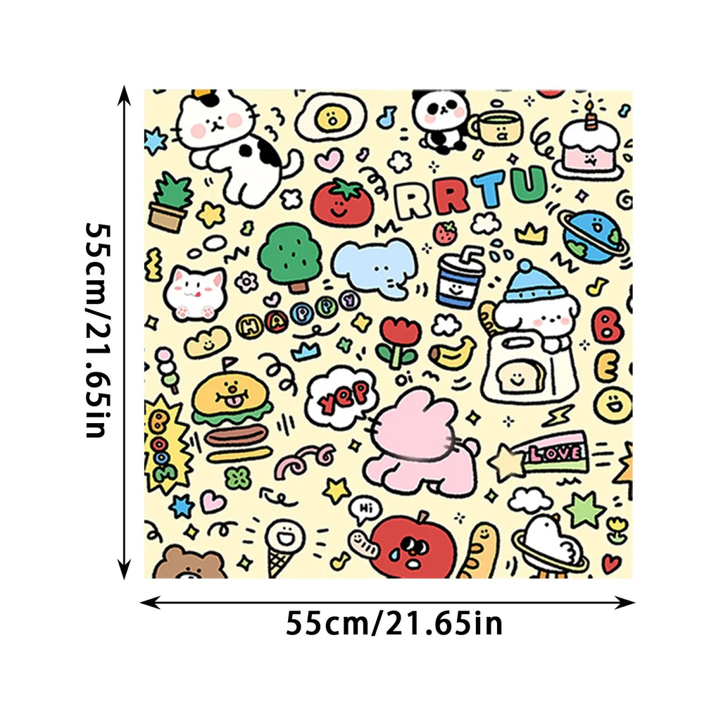 Cat Fixed Fabric Cartoon Printed Self-Adhesive Anti Scratch Anti
