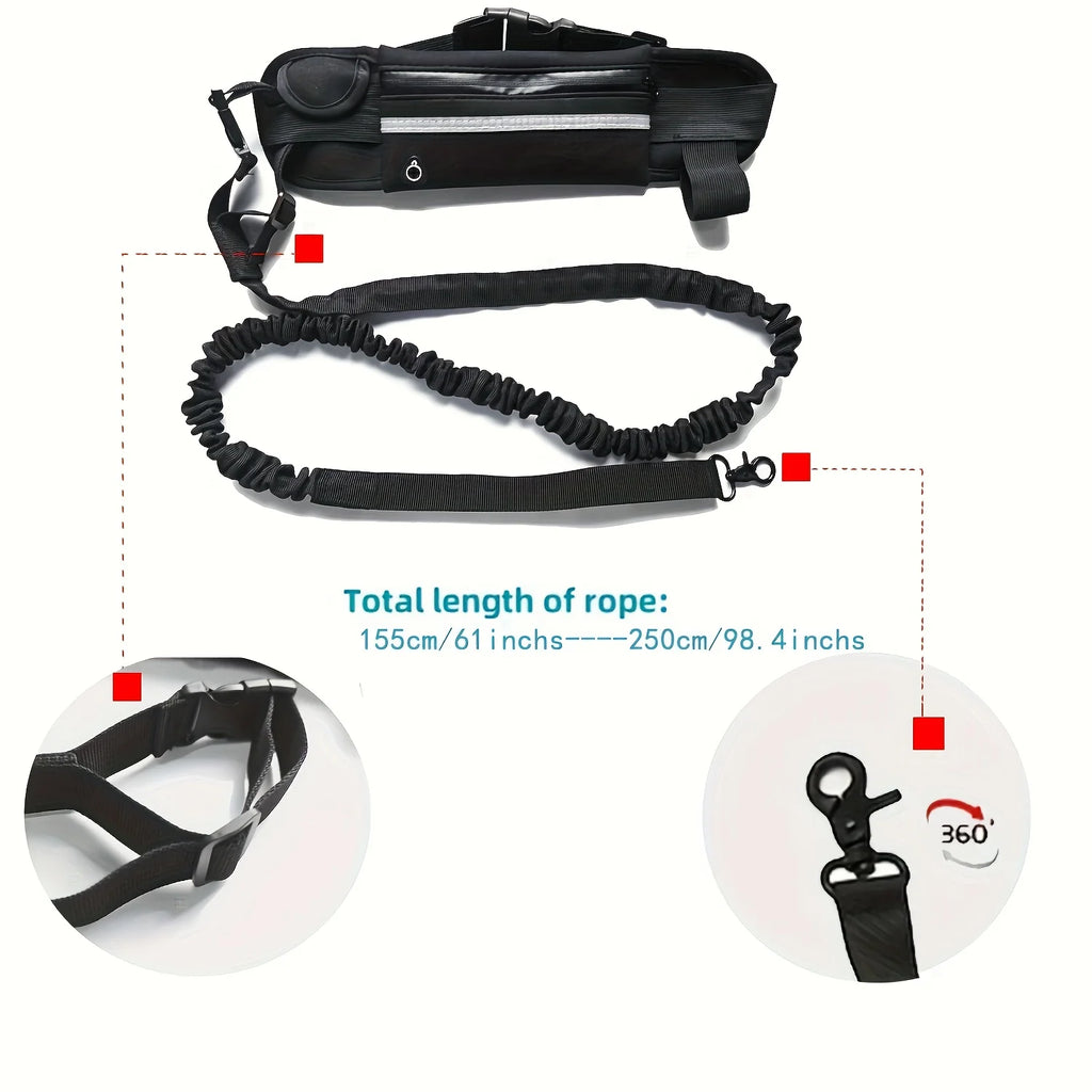 Reflective Hands-Free Running Dog Leash