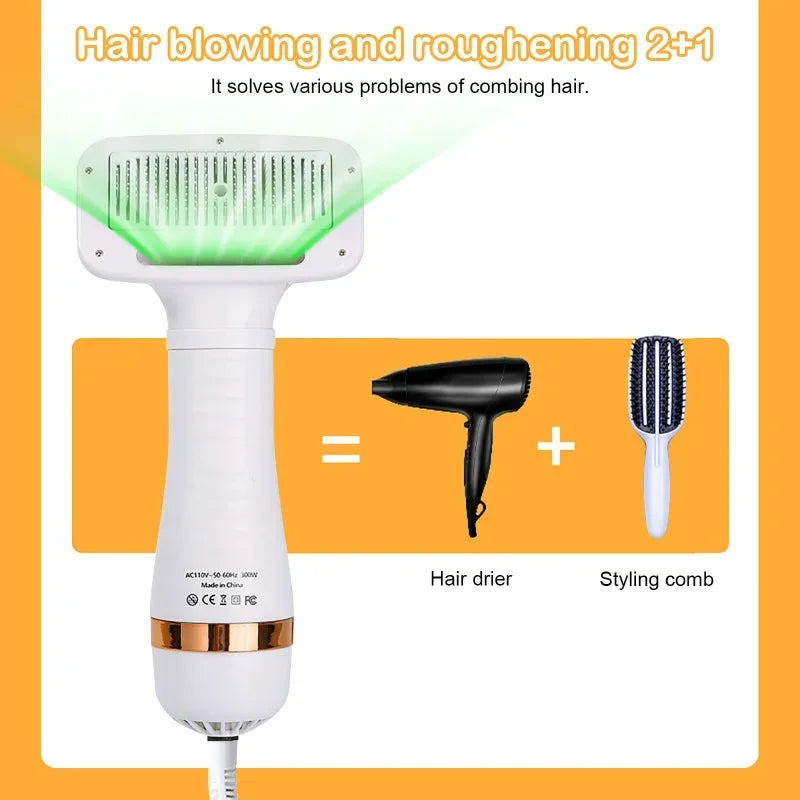 2-in-1 Pet Dog Dryer Quiet Dog Hair Dryers and Comb Brush Grooming