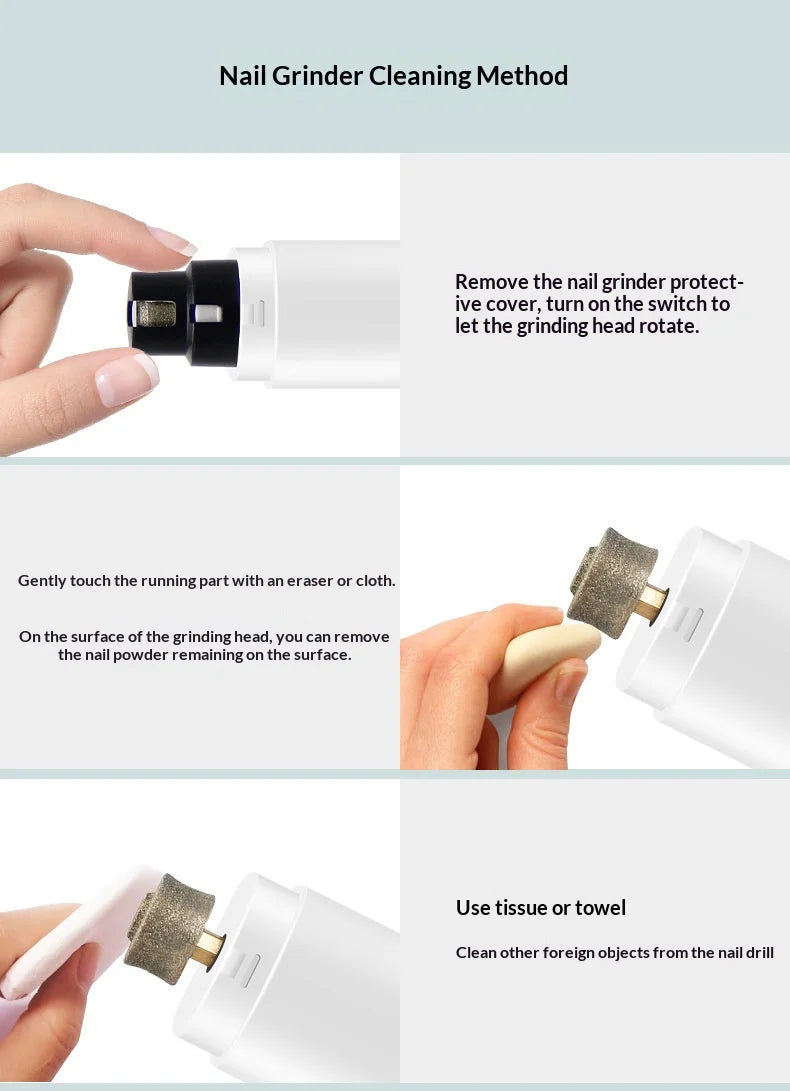Electric Pet Nail Grinder for Dogs Cats, Quiet Claw Trimmer with