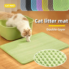 Double Layer Cat Litter Mat Honeycomb Cat Litter Trapping Mat Easy