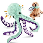 Durable Squeaky Octopus Dog Chew Toy Anxiety Relief Interactive