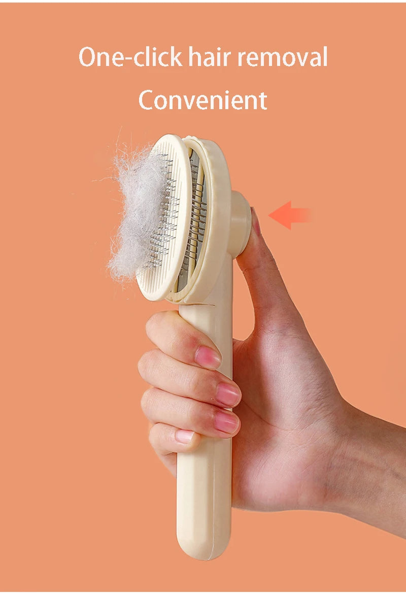 Pet Hair Removal Comb Cat Brush Self Cleaning Slicker Brush for