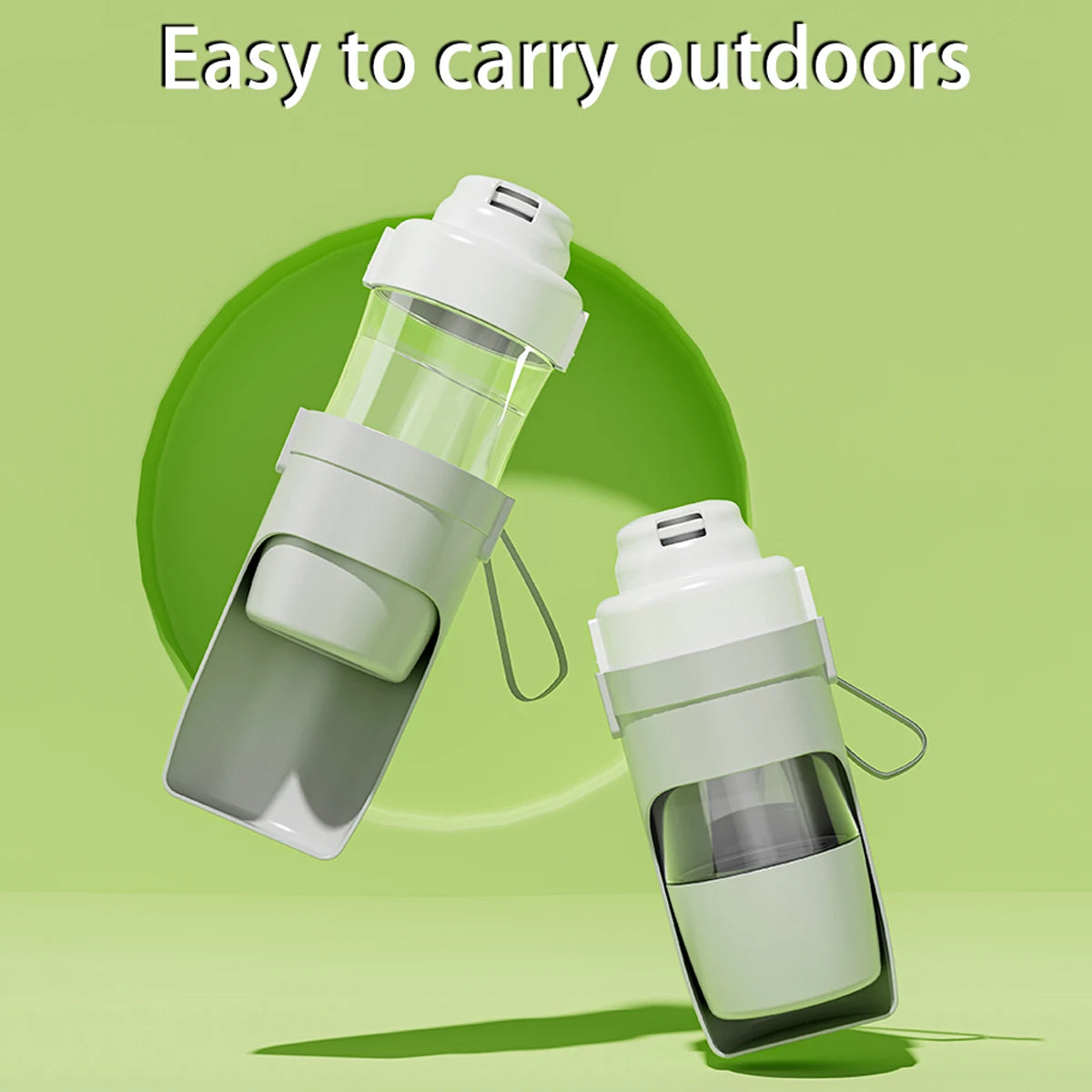 Portable Water Bottle with Food Container for Dogs
