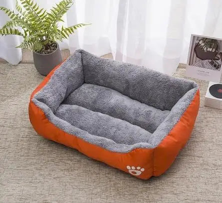 Large Pet House Dog Bed Cat Mat Long Plush Deep Sleeping Warm Soft