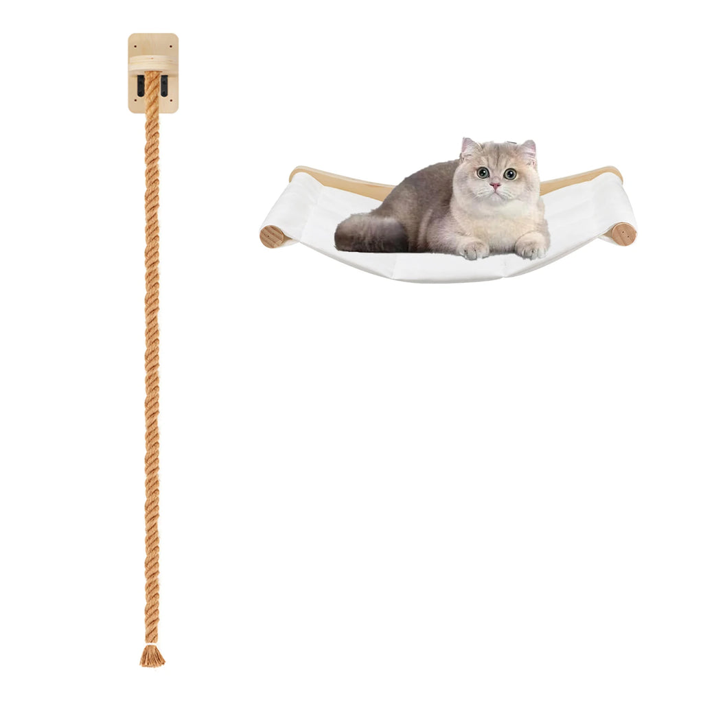 Diy Cat Wall Climbing Shelves Hammock Scratching Post Scratcher