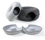 Donut Cat Tunnel Bed Pets House Natural Felt Pet Cat Cave