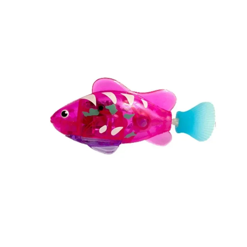 Cat Toy LED Inductive Interactive Swimming Robot Fish Toys Glowing