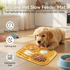 Pet Silicone Slow Feeder Licking Mat Dog Anti_Choke Suction Food