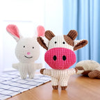 Cute Plush Toys Squeak Pet Cow Rabbit Animal Plush Toy Dog Chew