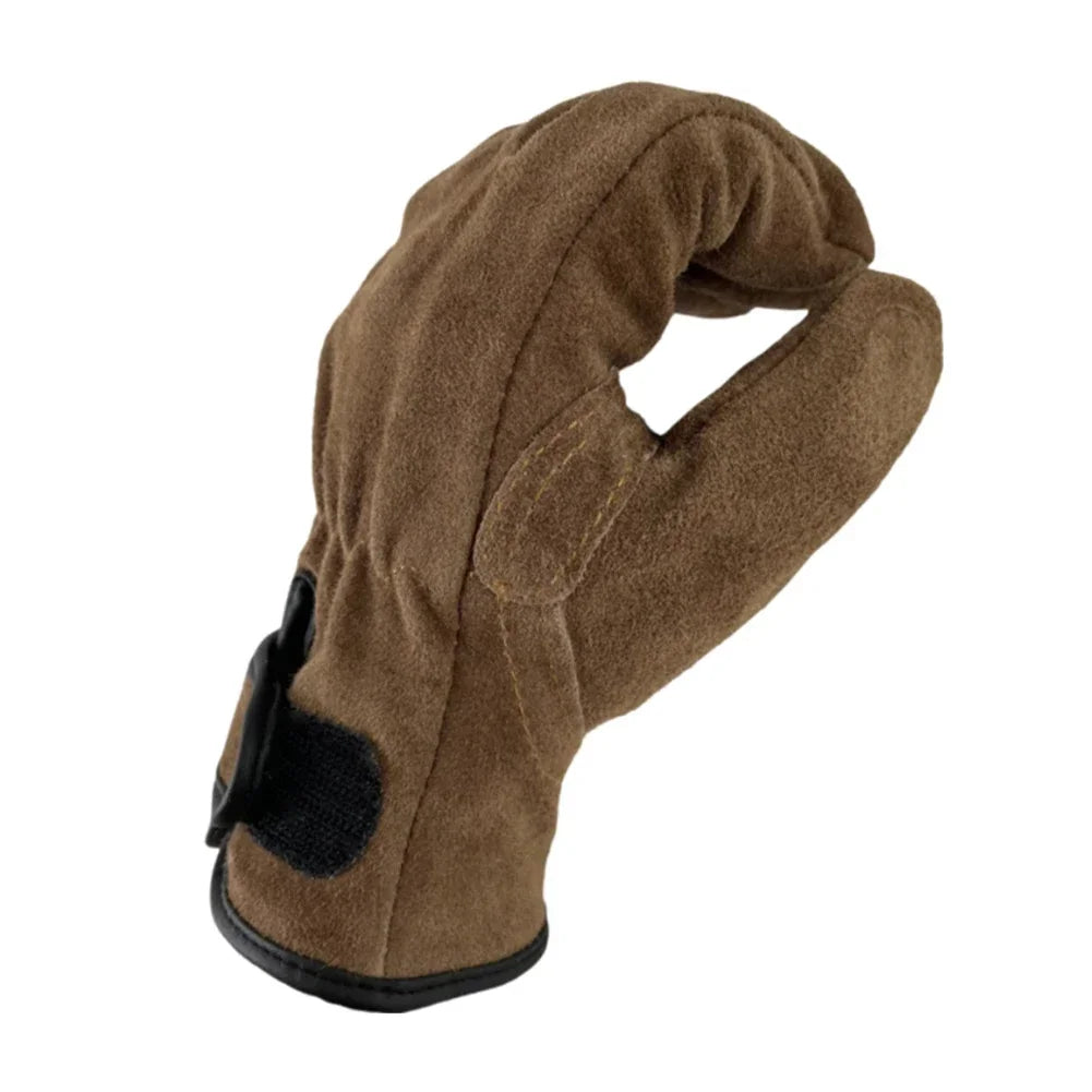 Cowhide Outdoor Protective Gloves Heat Insulation Anti-Cutting