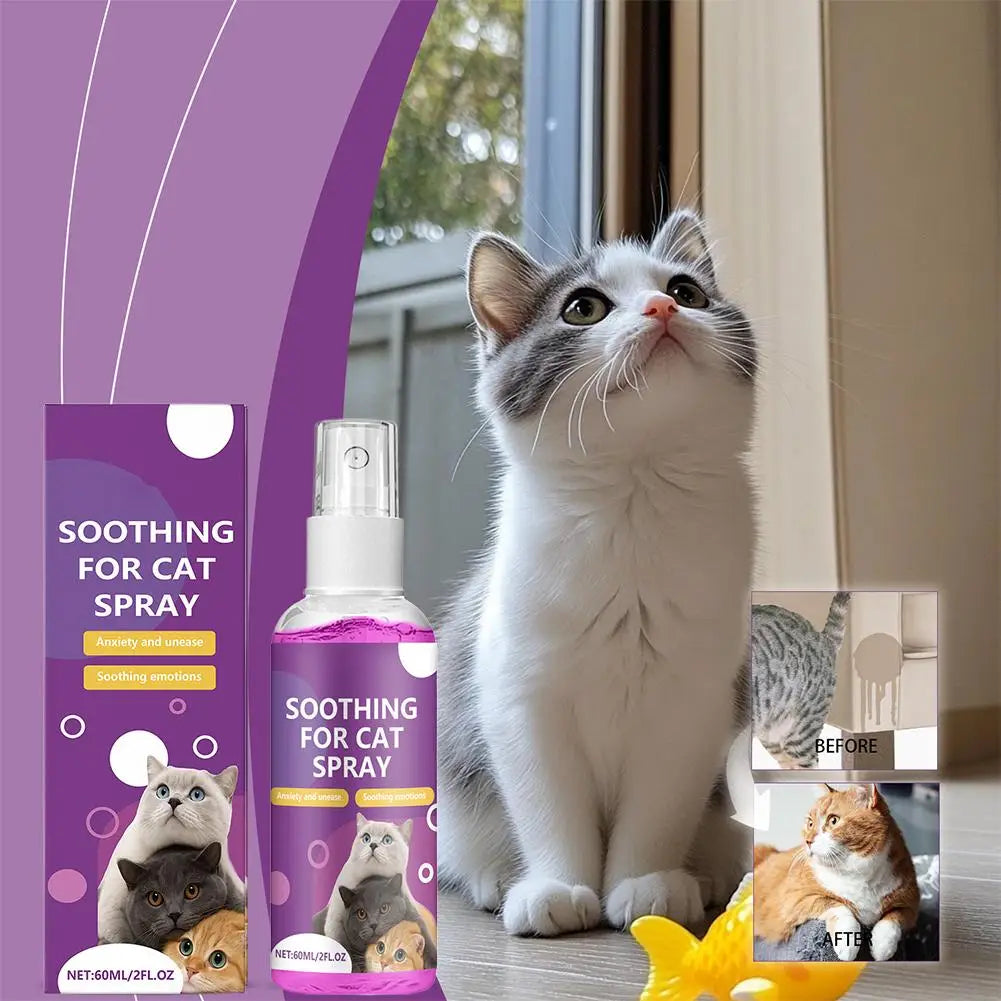 Pet Calming Spray Pet Pheromone Cat Emotional Soothing Spray Anti Stress Non-irritating Health Cleaning Supplies For Cats