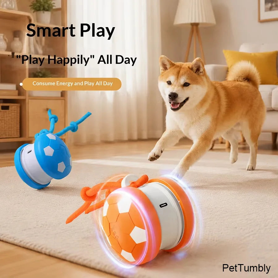 Smart Interactive Dogs Toy Balls Pets Dual-Wheel Spinning Electric