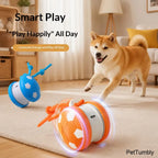 Smart Interactive Dogs Toy Balls Pets Dual-Wheel Spinning Electric