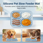Pet Silicone Slow Feeder Licking Mat Dog Anti_Choke Suction Food