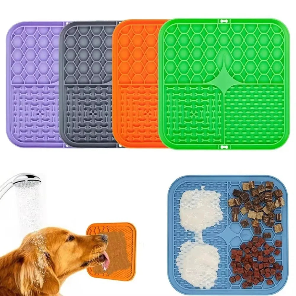 Pet Lick Silicone Mat with Suction Cup Slow Food Bowl Anti-Choking