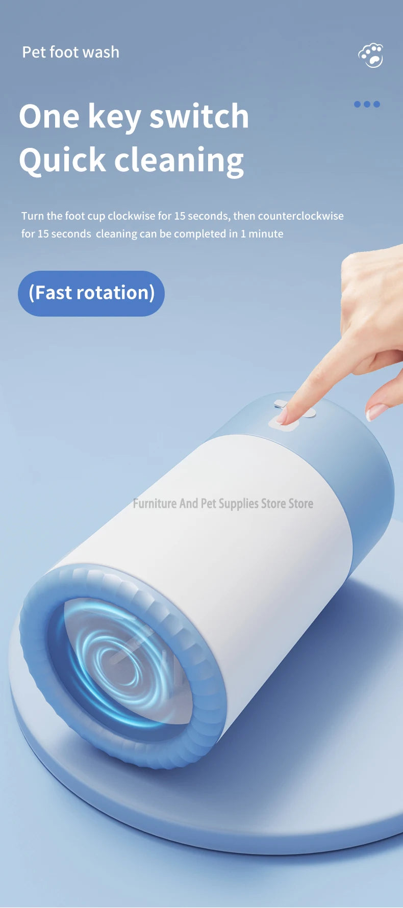 Pet Foot Washing Machine Electric Pet Paw Cleaner Automatic Dog