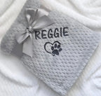 Dog / Cat Blanket- Personalised Dog Blanket - PUppy Blanket - Paw