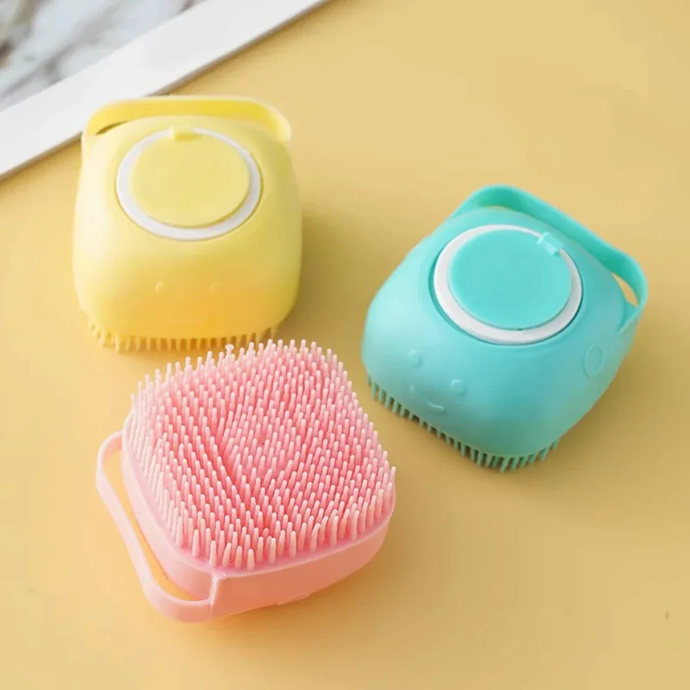 Pet Silicone Bath Foaming Massage Brush Bathroom Multifunctional