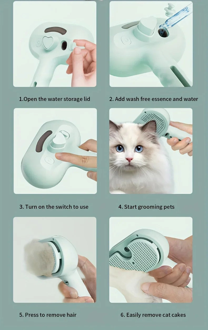 Pet Spray Hair Comb Professional Electric Hair Straightener Comb