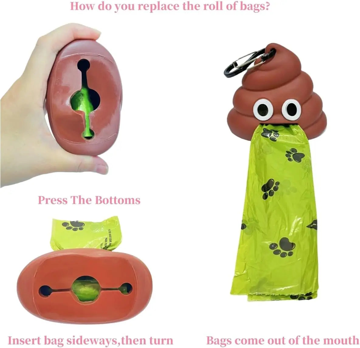 Compact Hands-Free Waste Bag Holder